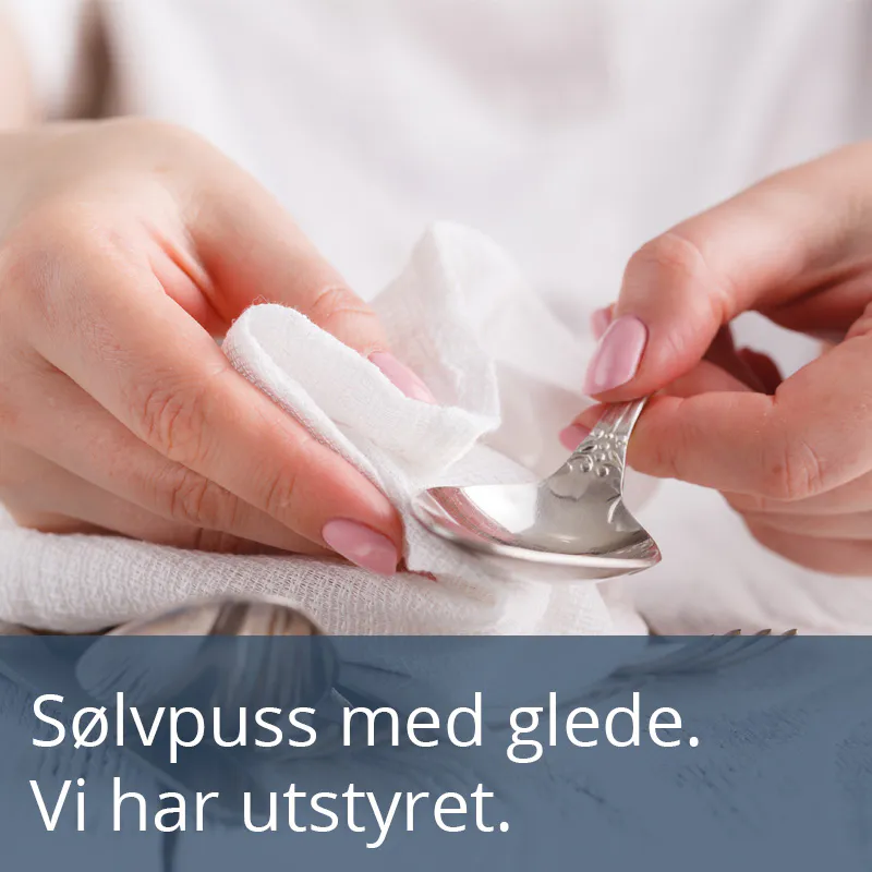 Sølvpuss av beste kvalitet. 